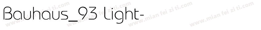 Bauhaus_93 Light字体转换